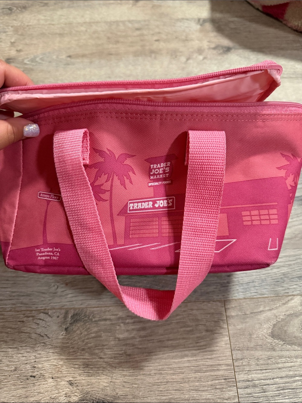 Trader Joe’s Pink Insulated lunch Tote Bag